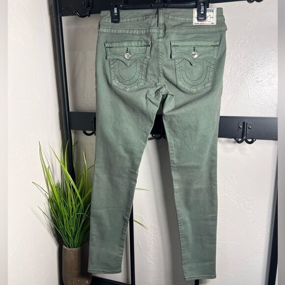 True Religion Skinny Jeans Sage Green Size 30 - Picture 4 of 16